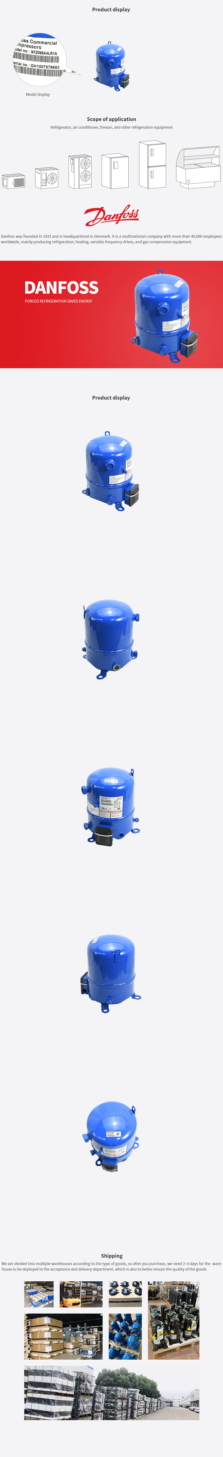 Danfoss Compressor NTZ068A4LR1A, technical parameters pdf, structure diagram